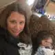 Stacey Couch at home with her son as part of her sharing her story about having the chronic illness, ME/CFS.