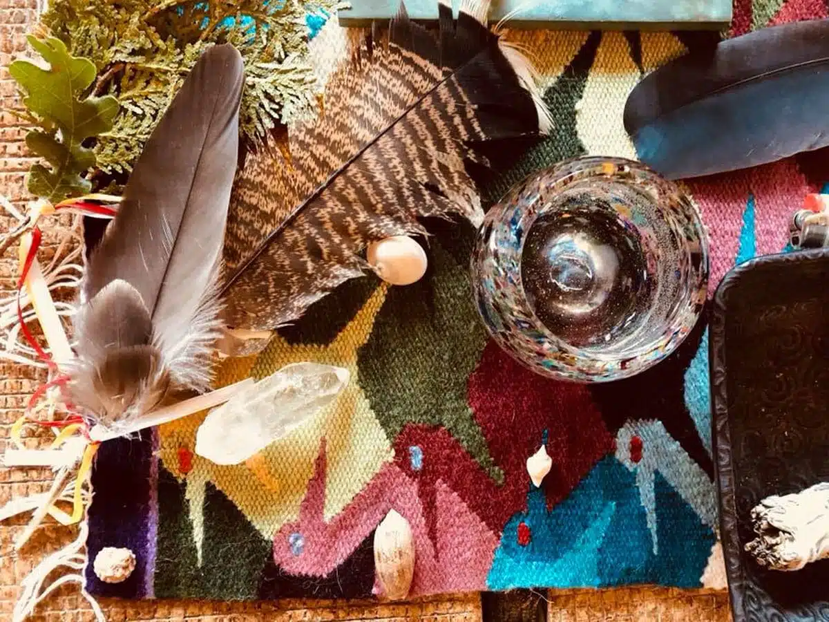Sober shamanic journeys using drumming instead of plant spirit medicine or psychedelics.